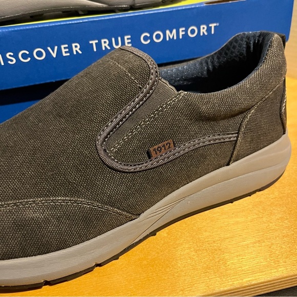 Men's NEW Nunn Bush Excursion Canvas Slip On Shoes Water-Resistant 10.5 Wide - Picture 2 of 9